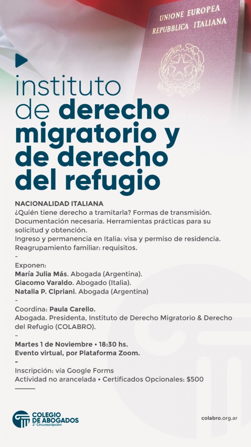Nacionalidad italiana ¿Quién tiene derecho a tramitarla? Formas de transmisión. Documentación necesaria. Herramientas prácticas para su solicitud y obtención...01/11/2022